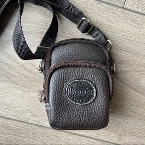 Roots Leather Crossbody Camera Case Waist Bag